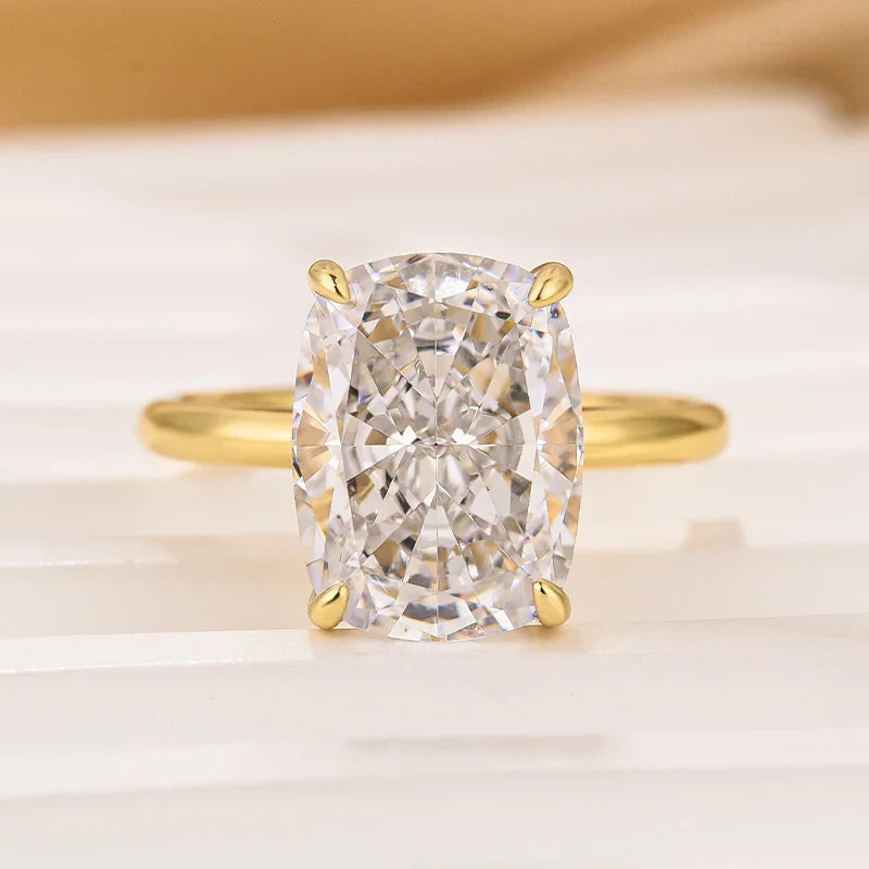 Sparkle Cushion Cut Engagement Ring for Women