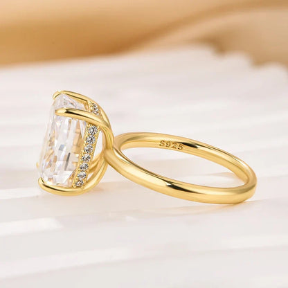 Sparkle Cushion Cut Engagement Ring for Women