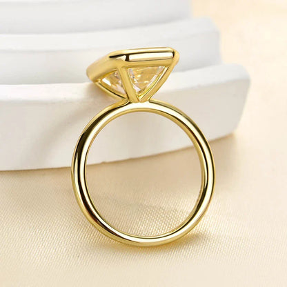 Emerald Cut Bezel Engagement Ring