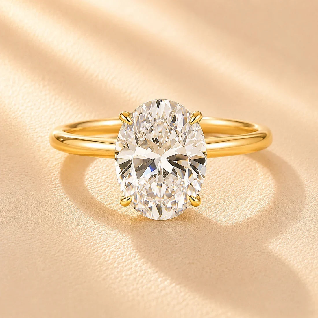 Sparkle Oval Cut Engagement Ring