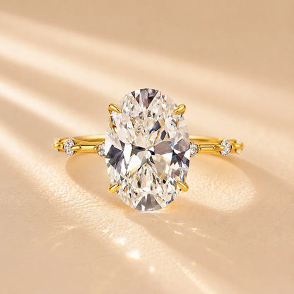 Oval Cut Simple Engagement Ring