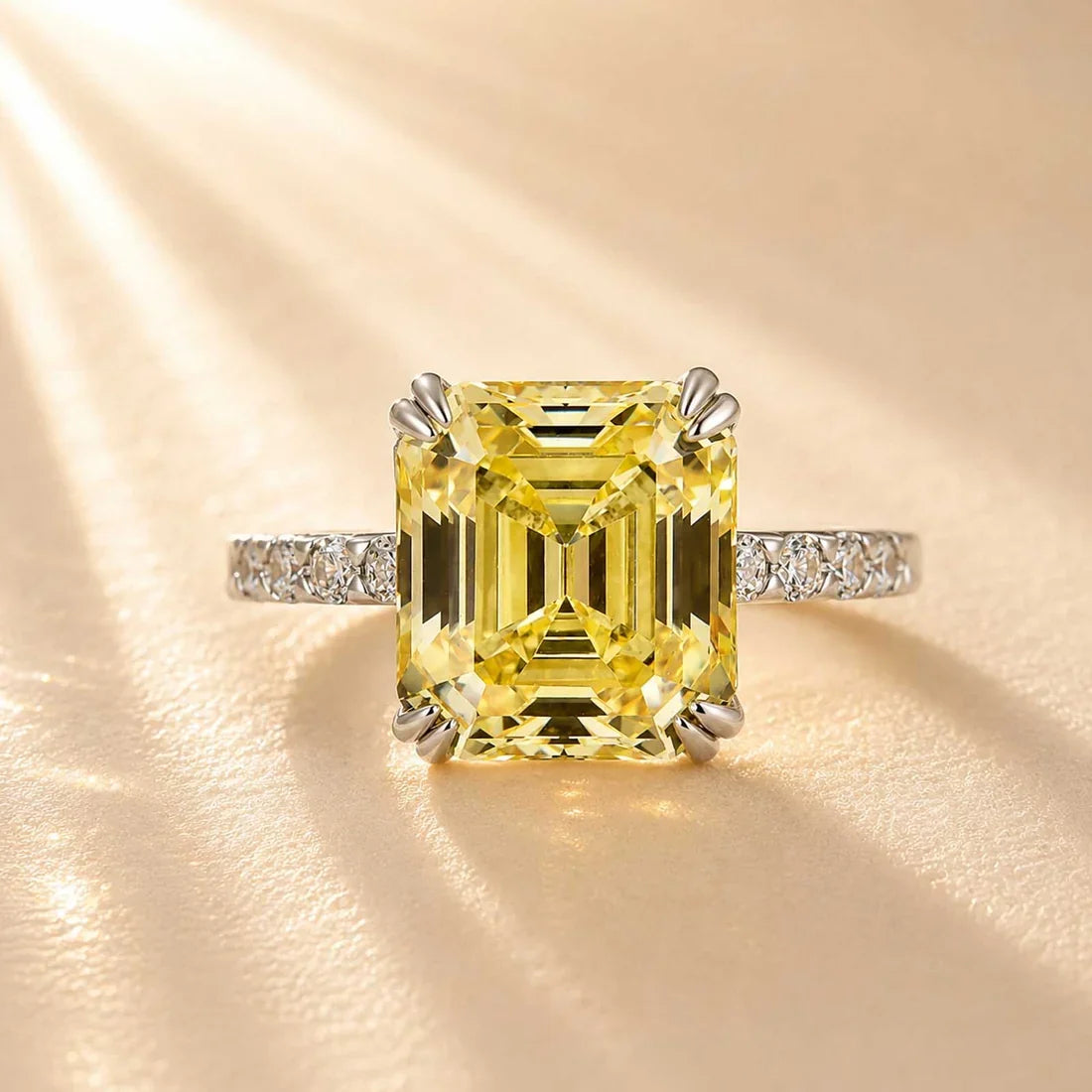 Honorable Asscher Cut Engagement Ring