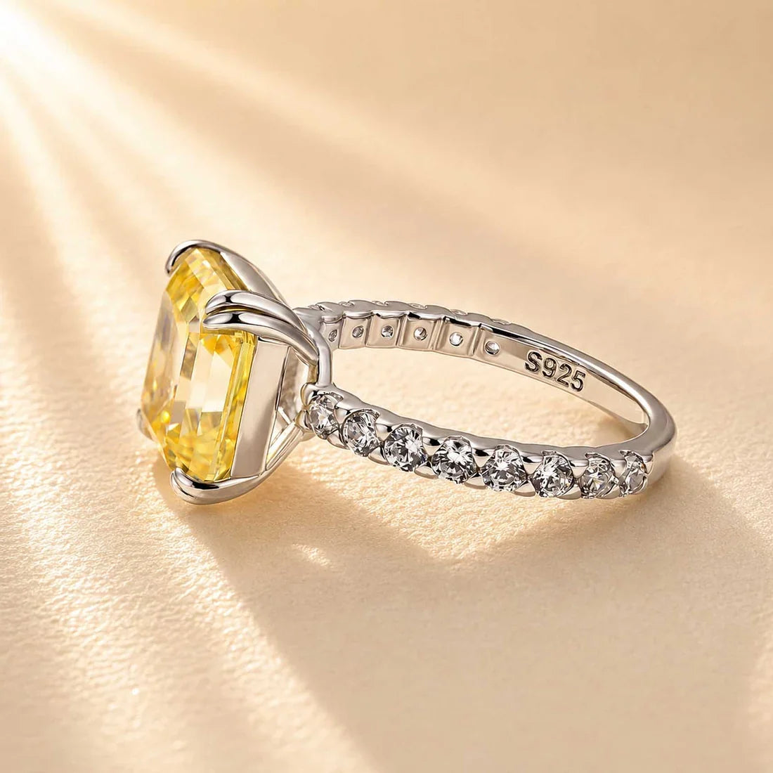 Honorable Asscher Cut Engagement Ring