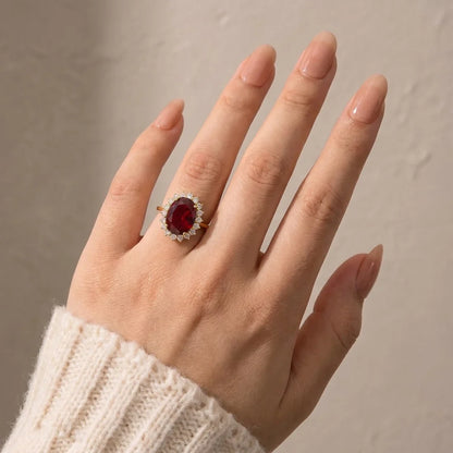 Oval Cut Halo Sapphire Ring