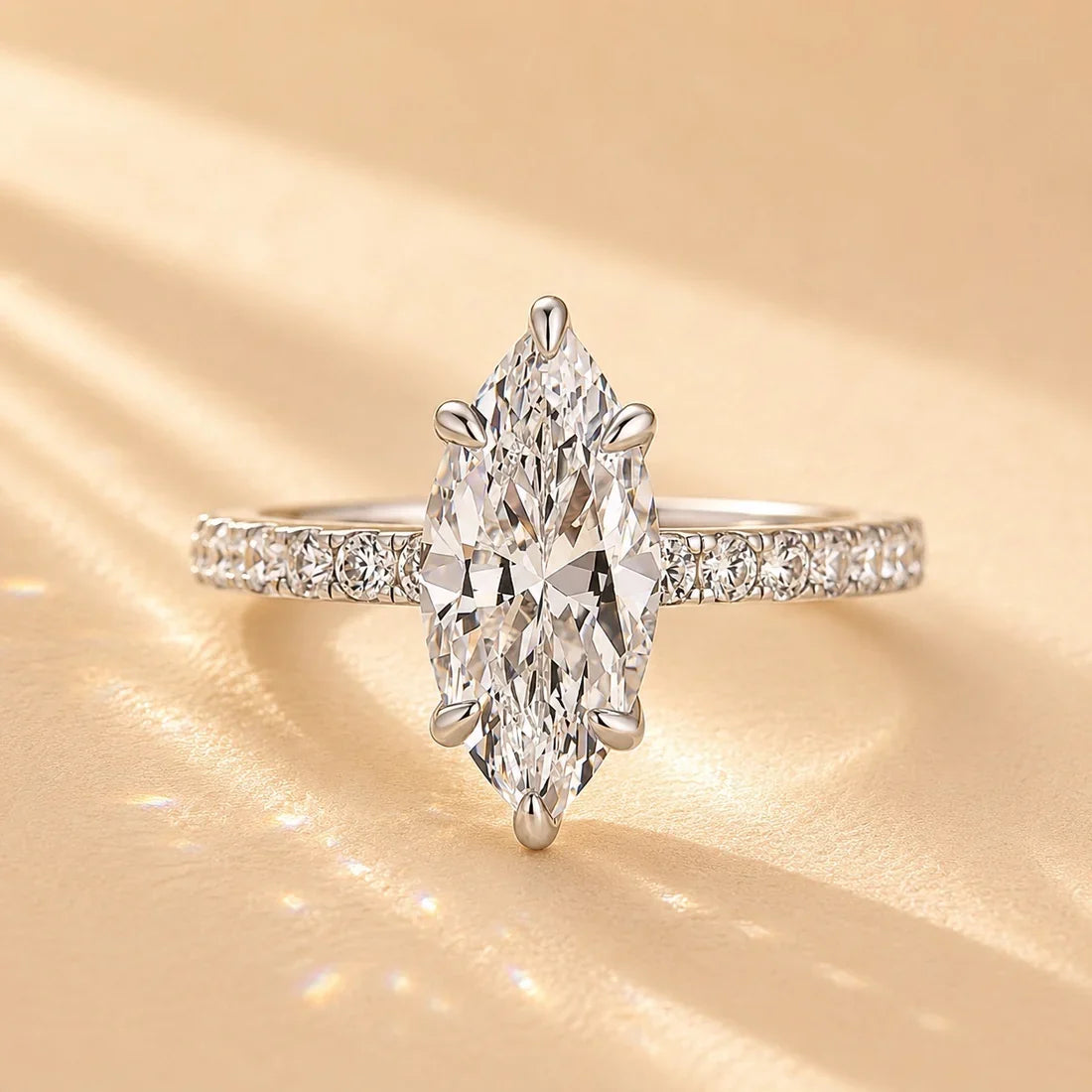 Elegant Marquise Cut Engagement Ring