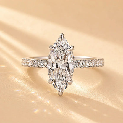 Elegant Marquise Cut Engagement Ring