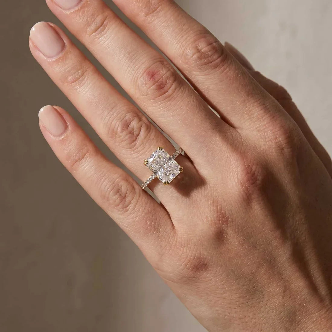 Radiant Cut Travel Ring For Women