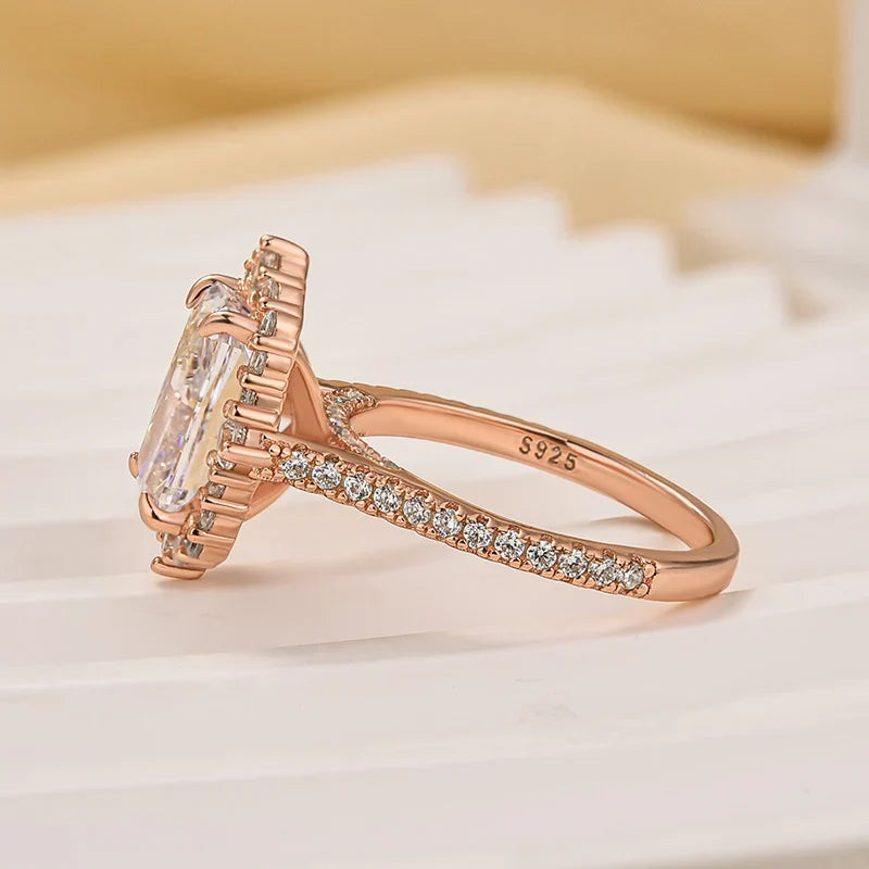 Gorgeous Halo Radiant Cut Engagement Ring