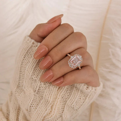Gorgeous Halo Radiant Cut Engagement Ring
