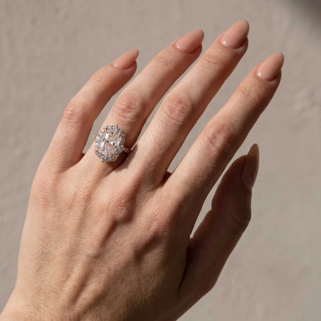 Gorgeous Halo Radiant Cut Engagement Ring