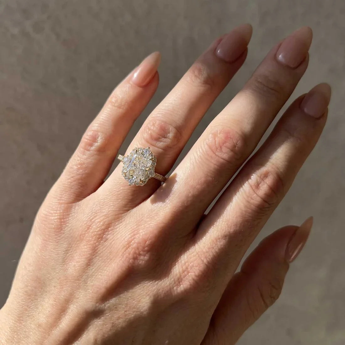 Gorgeous Halo Radiant Cut Engagement Ring
