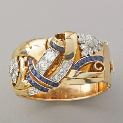 Gold Zircon Jewel Ring