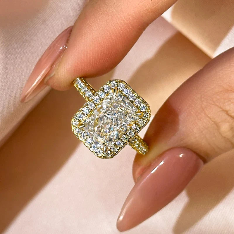 Radiant Cut Vintage Ring For Everyday Wear