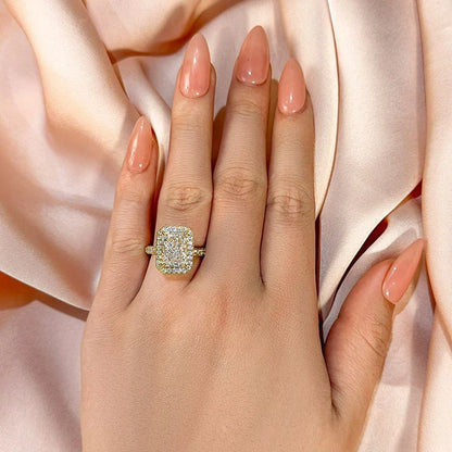 Radiant Cut Vintage Ring For Everyday Wear