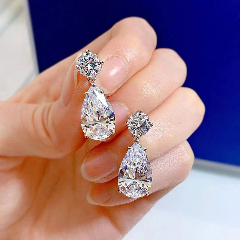 Sparkle Pear Cut Women's Earrings