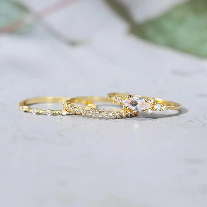 Mila Golden Rings Set