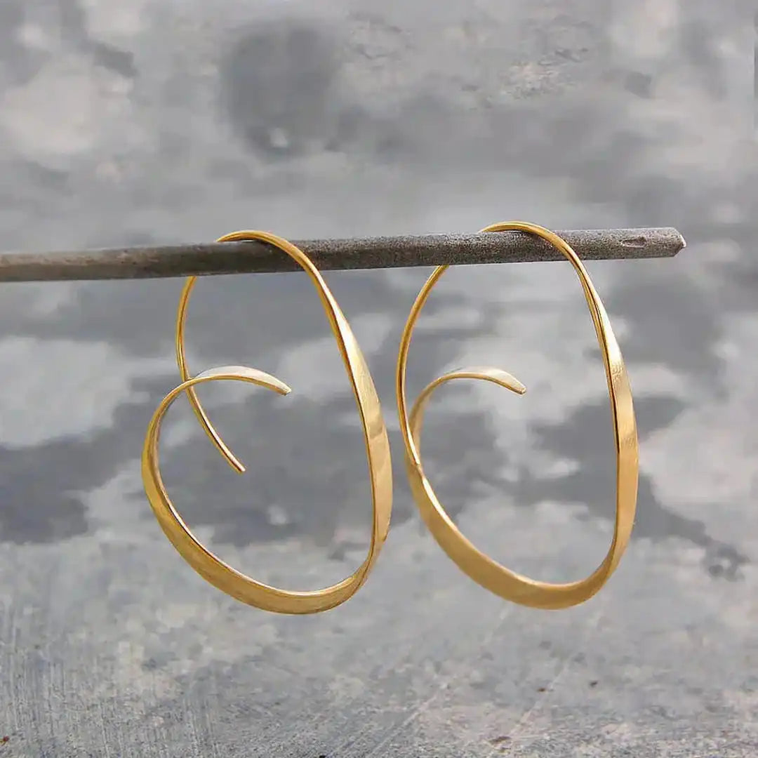 Open Spiral Drop Earrings