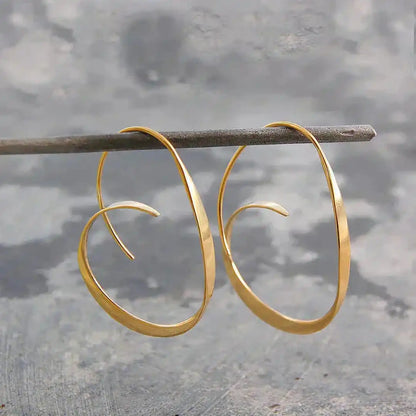 Open Spiral Drop Earrings