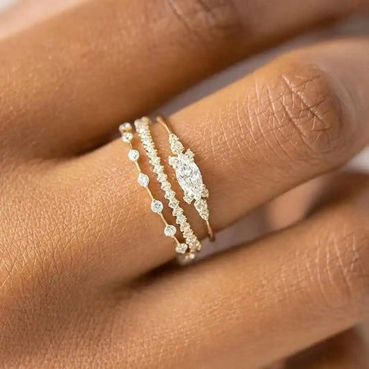 Mila Golden Rings Set