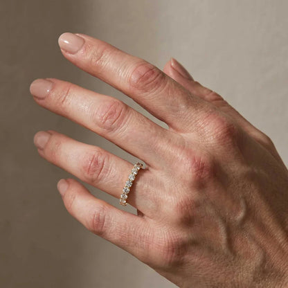 Moissanite Round Cut Stackable Wedding Ring