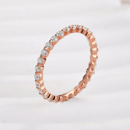 Round Cut Full Eternity Classic Ring