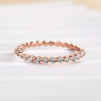 Round Cut Full Eternity Classic Ring