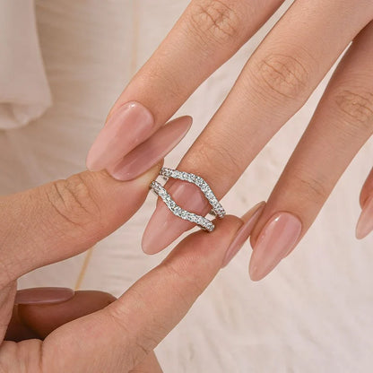 Vintage Round Cut Wedding Band Ring Enhancer