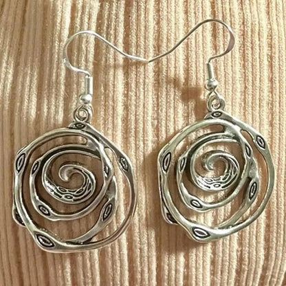 Vintage Silver Maze Earrings