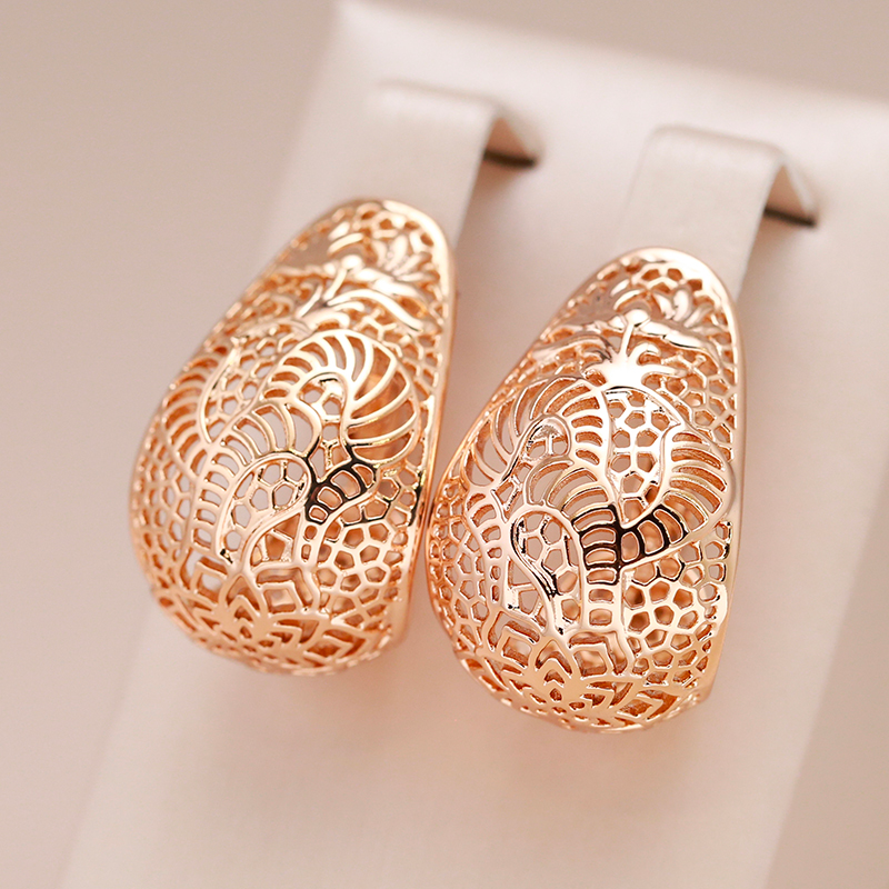 Luxury Hollow Gold Earrings