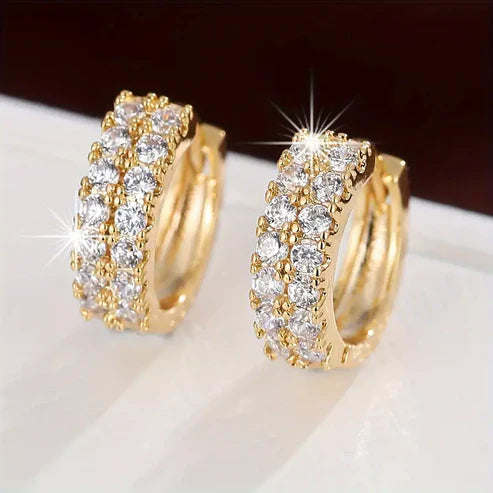 Bright Gold Stud Earrings