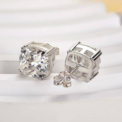 Cushion Cut Stud Earrings For Women