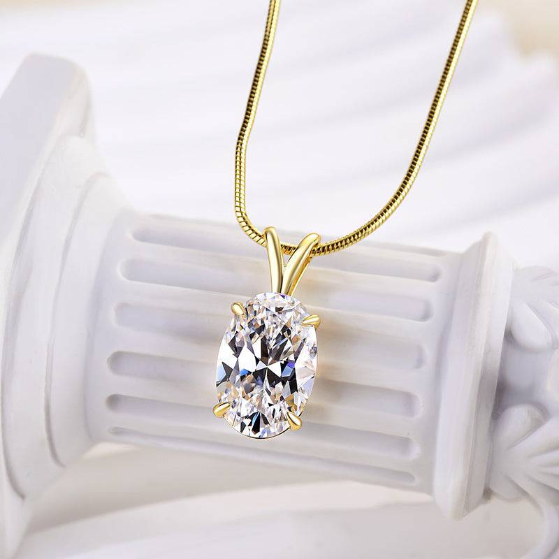 Oval Cut Pendant Necklace