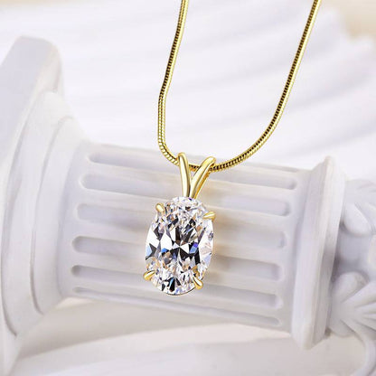 Oval Cut Pendant Necklace