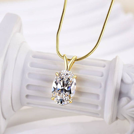 Oval Cut Pendant Necklace