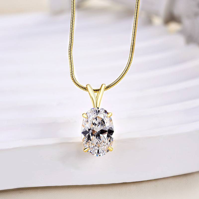 Oval Cut Pendant Necklace