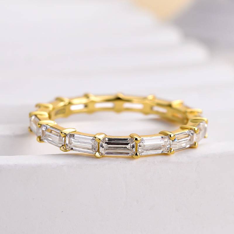 Emerald Cut  Stackable Ring For Women