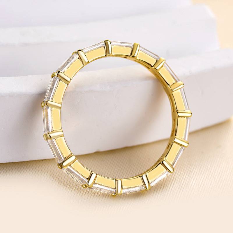 Emerald Cut  Stackable Ring For Women