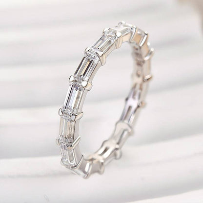Emerald Cut  Stackable Ring For Women