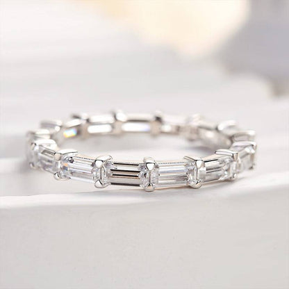 Emerald Cut  Stackable Ring For Women