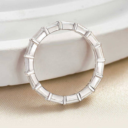 Emerald Cut  Stackable Ring For Women