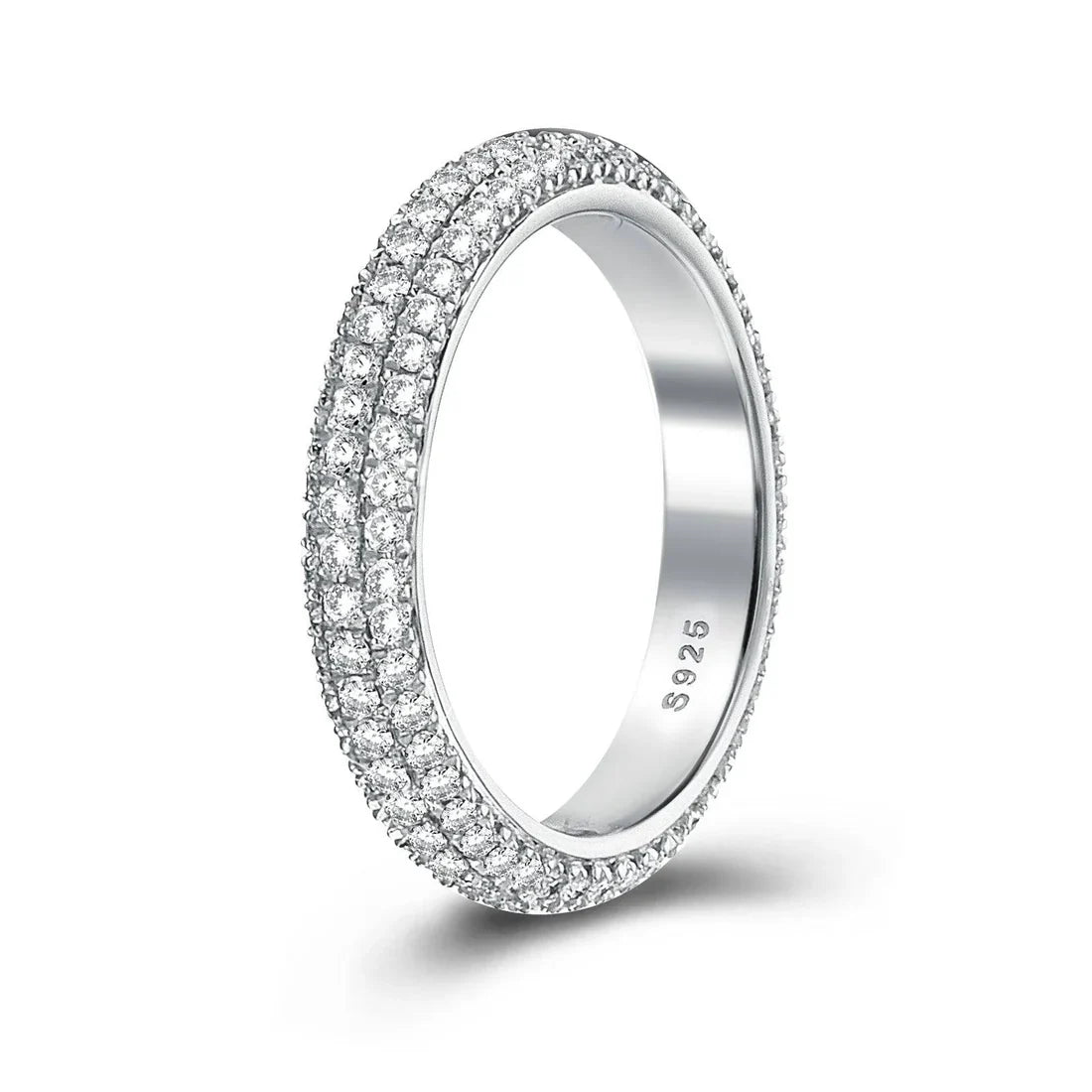 Vintage Three-Row Wedding Ring for Women