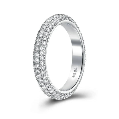 Vintage Three-Row Wedding Ring for Women
