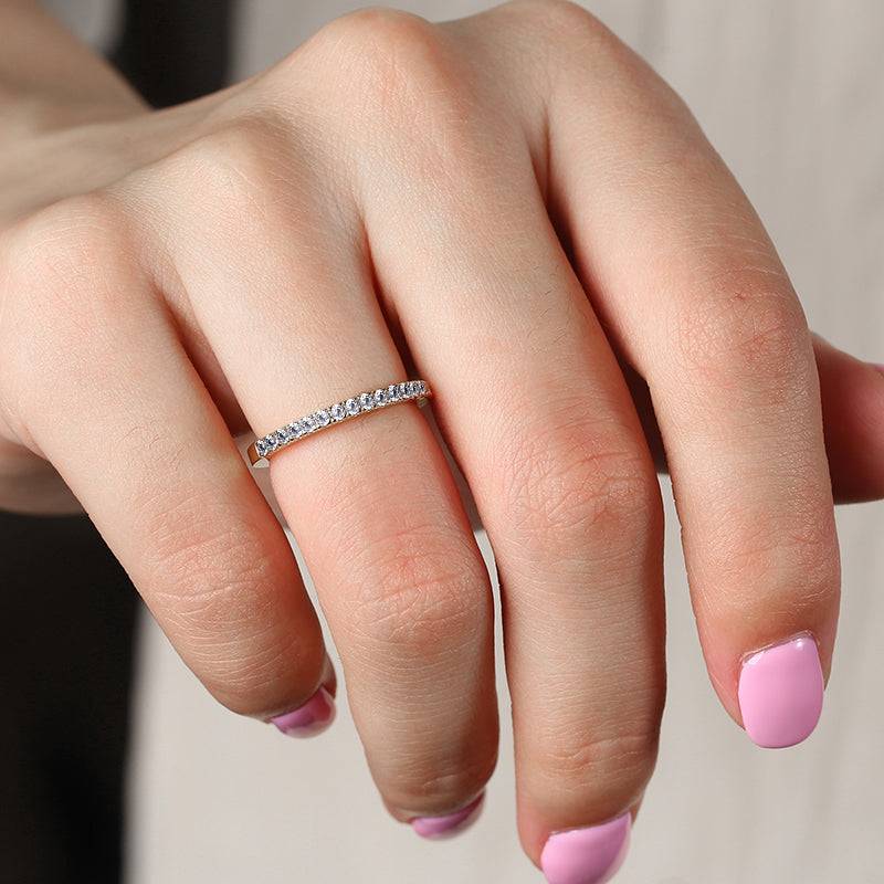 Half Eternity Thin Women's Wedding Band