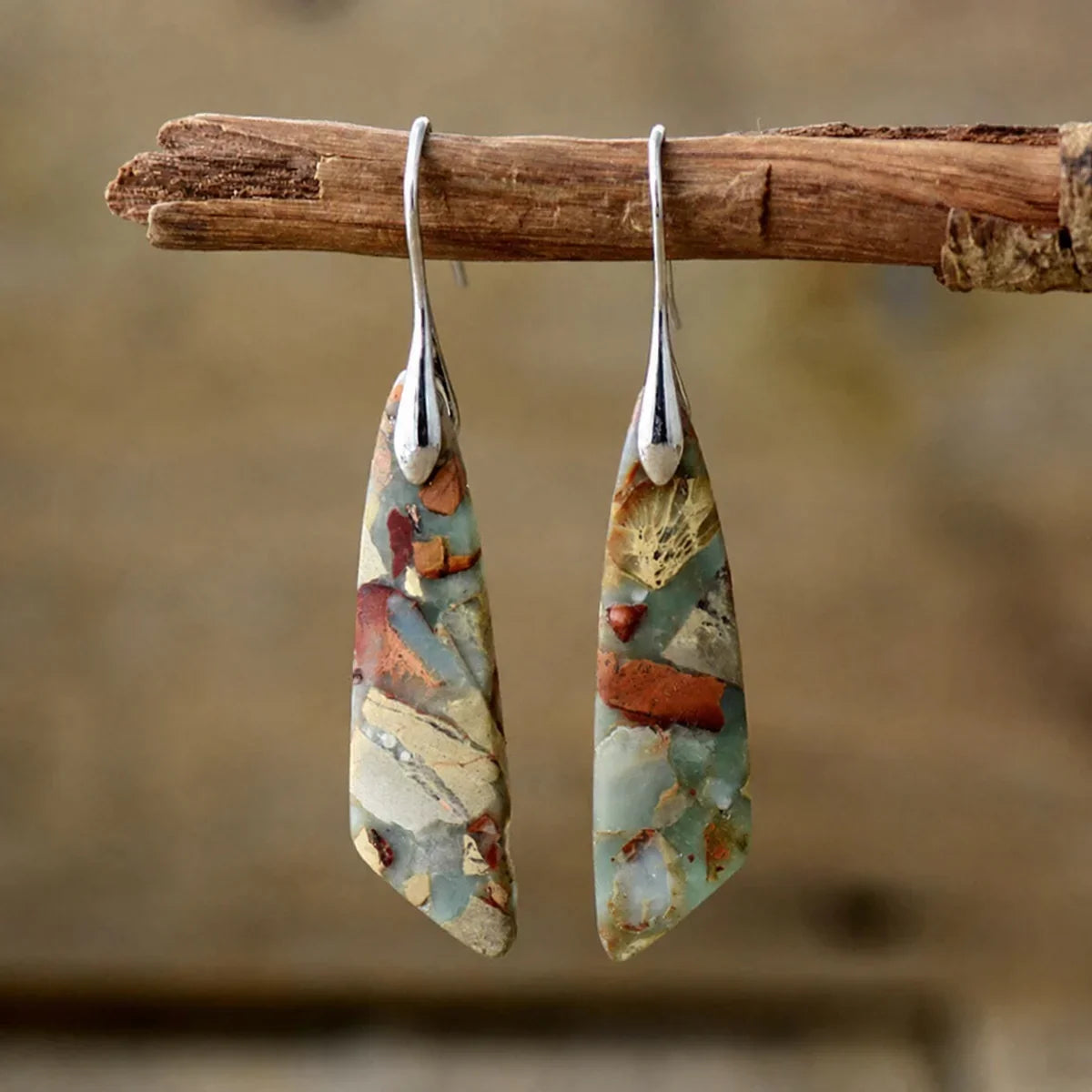 Unique Nature Stone Earrings