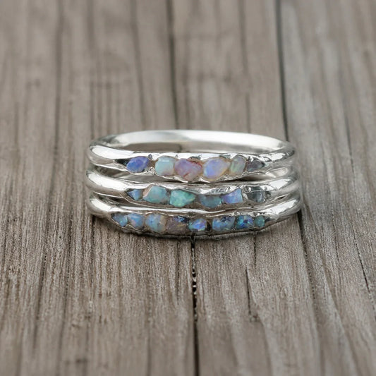 Azure Stone Silver Ring