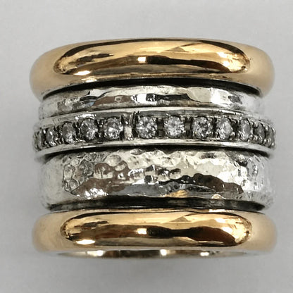 Bold Heritage Gold Silver Ring