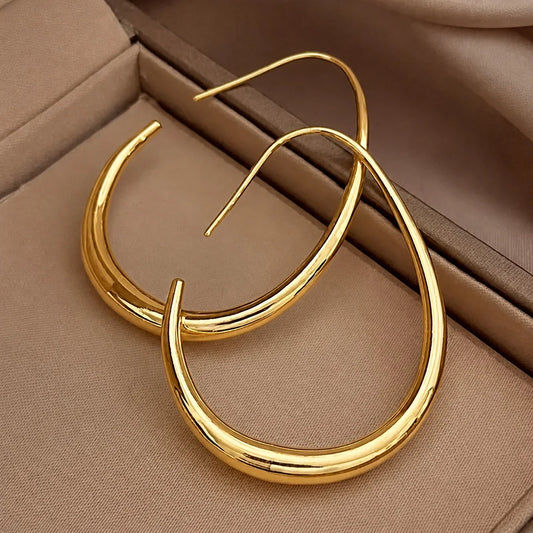 Antique Gold Hoop Earrings